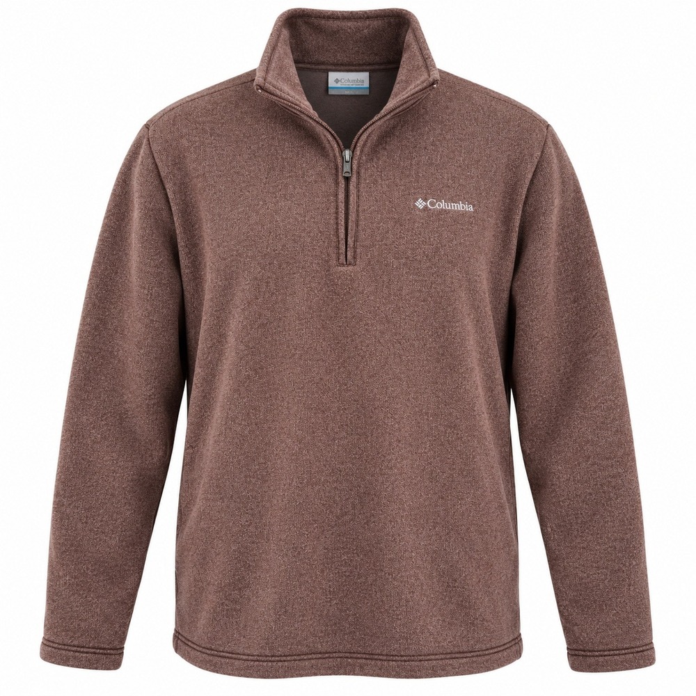 Columbia Great Hart Mountain III 1/4 Zip Fleece Pullover Brown Men's L